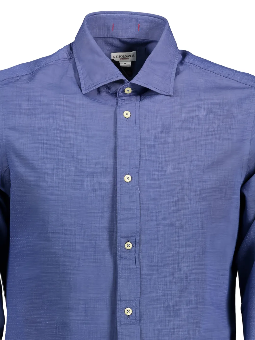 U.S. POLO ASSN. Overhemd met gespreide kraag en manchetten met knopen Blauw