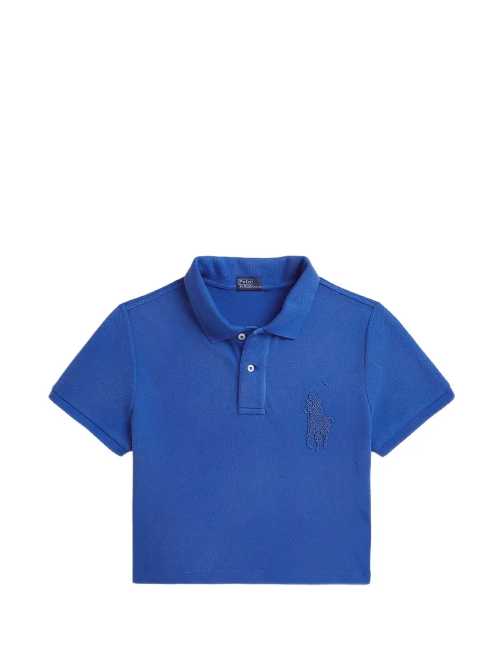 Polo Ralph Lauren cropped piqué polo shirt - Blu
