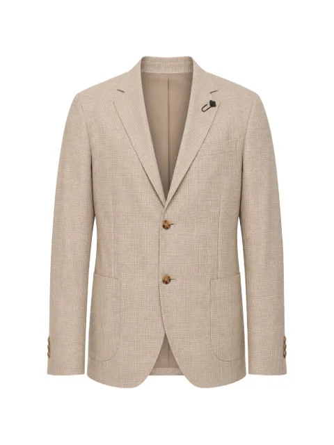 Lardini single-breasted houndstooth blazer
