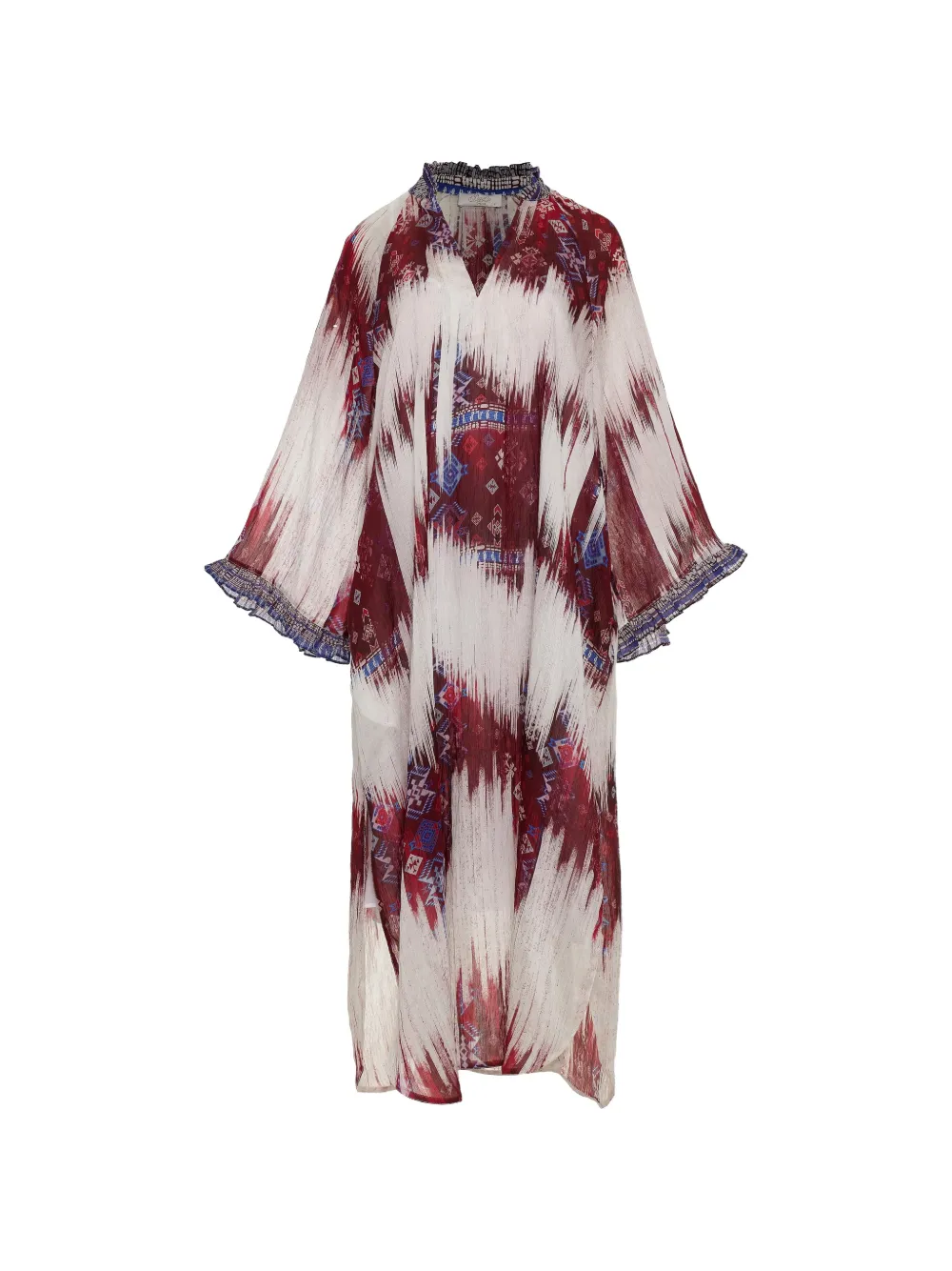 Devotion Freesia geometric-print dress - Bianco