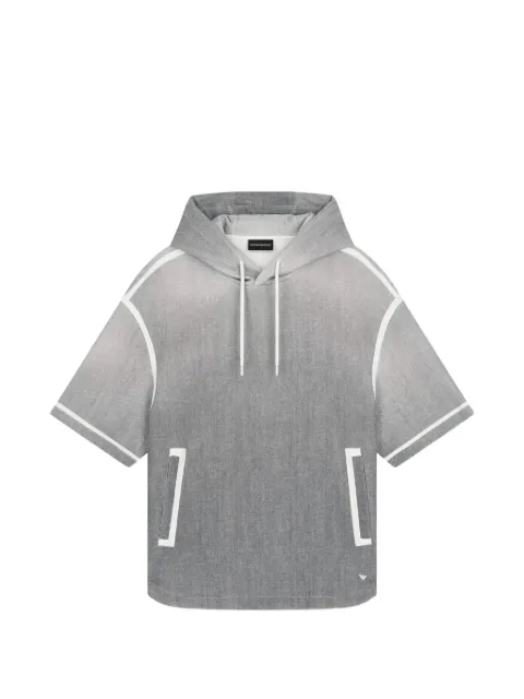 Emporio Armani Kurzärmeliger Hoodie mit Kontrastdetails
