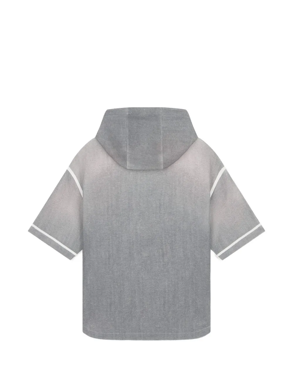 Emporio Armani Hoodie met contrasterende afwerking en korte mouwen Grijs