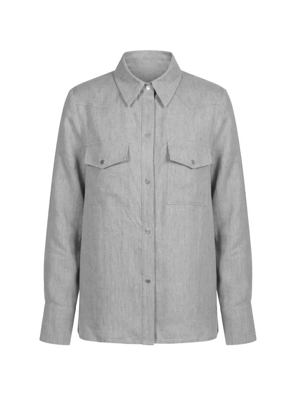 TWP Ranchers Daughter western-yoke shirt - Grey