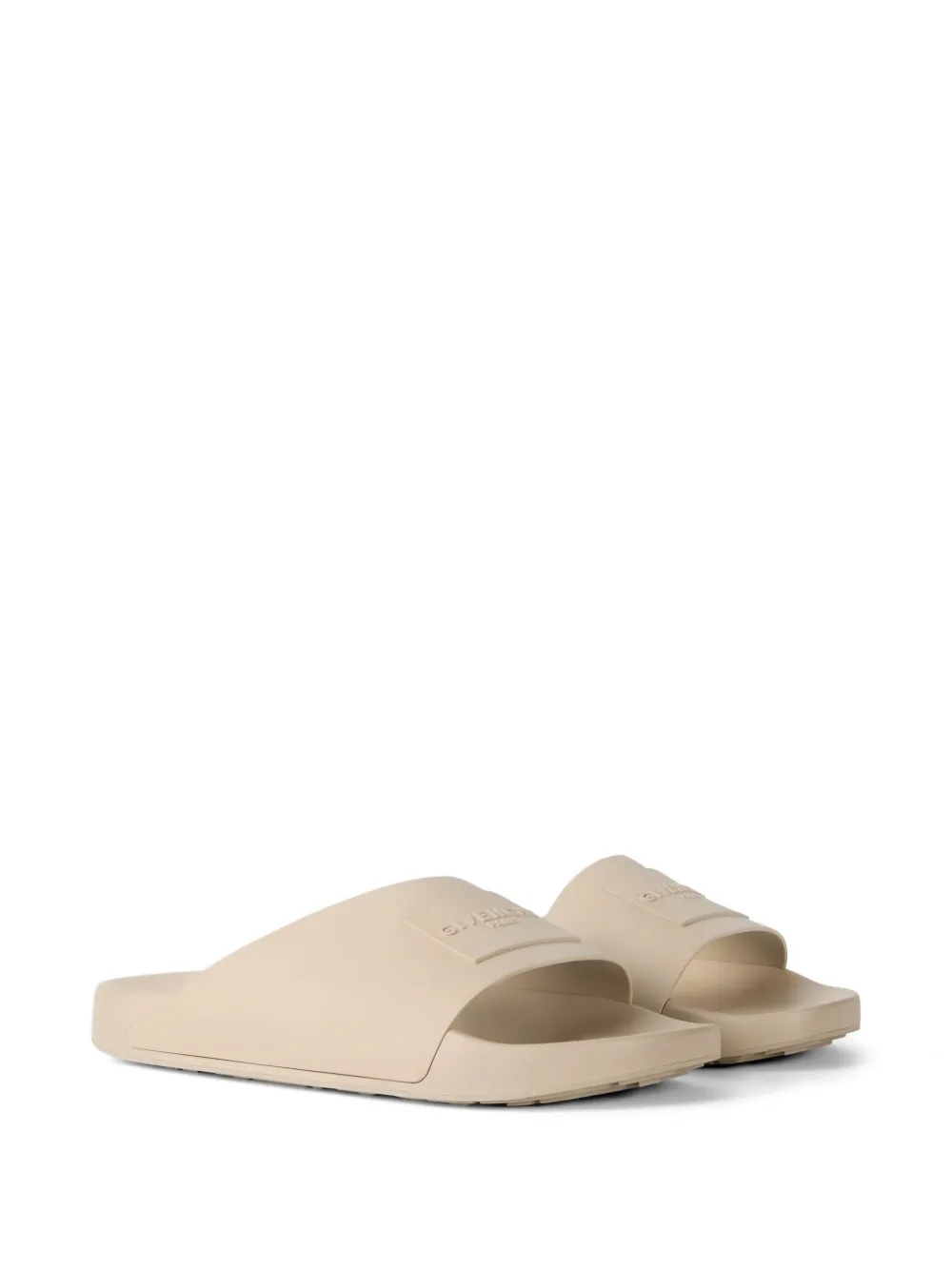 Givenchy Label logo-patch slides Beige