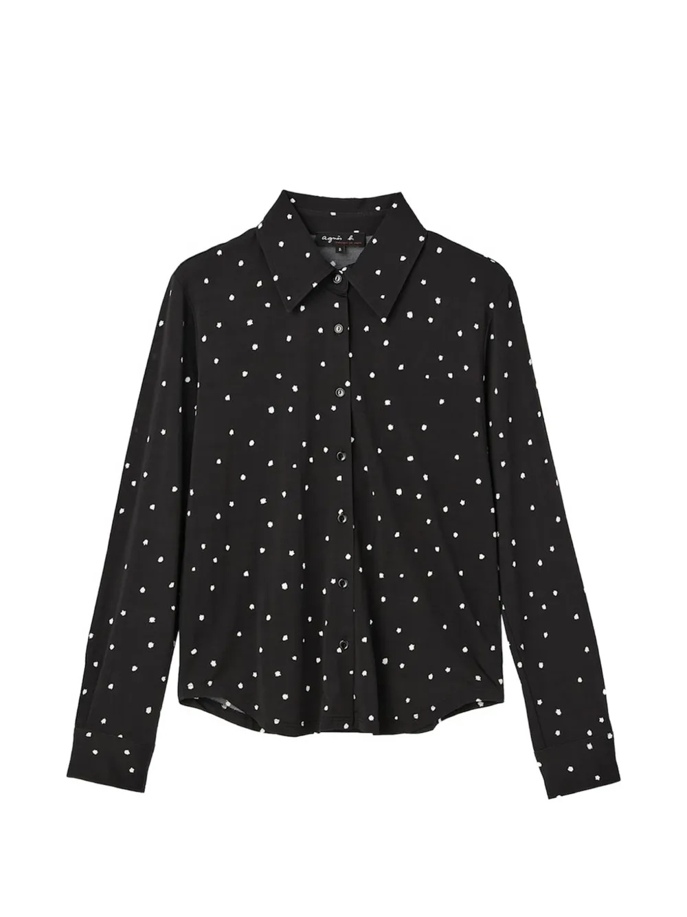 agnès b. polka dot long-sleeve shirt - Black