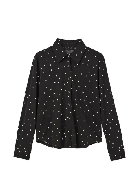 agnès b.  camisa con motivo de lunares