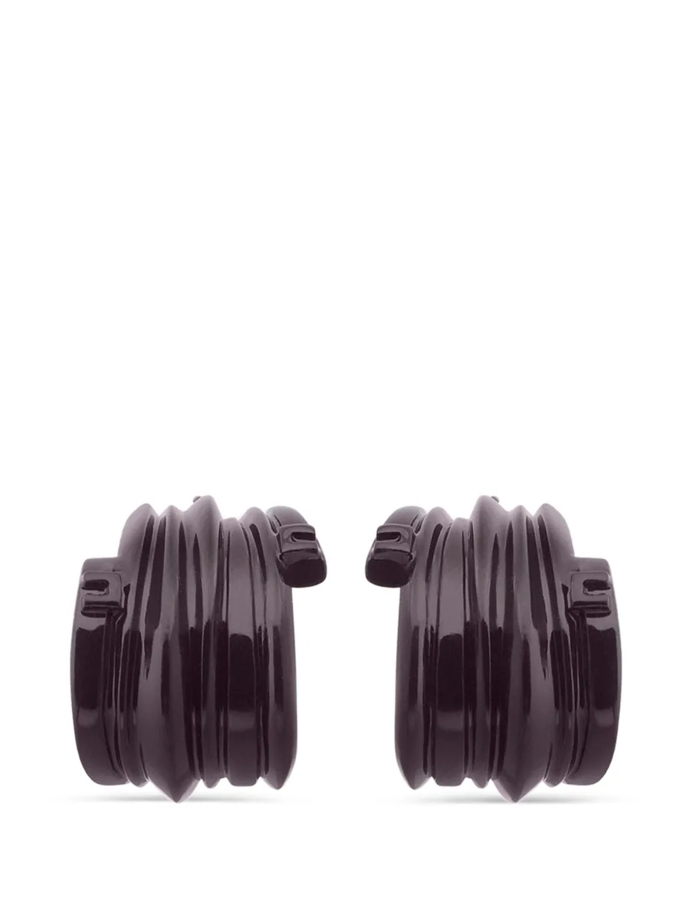Elisabetta Franchi pyramid-pattern earrings - Marrone