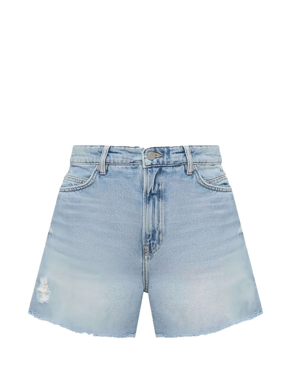 BOSS distressed frayed-hem shorts - Blu