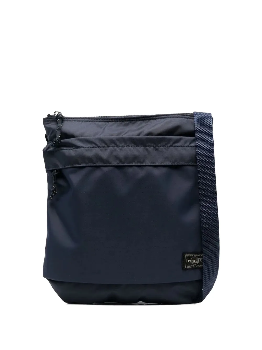 Porter logo-patch shoulder bag - Blu