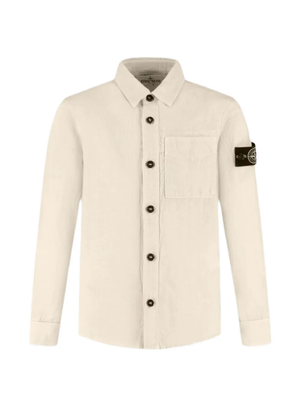 Stone Island Junior logo-patch shirt - Toni neutri