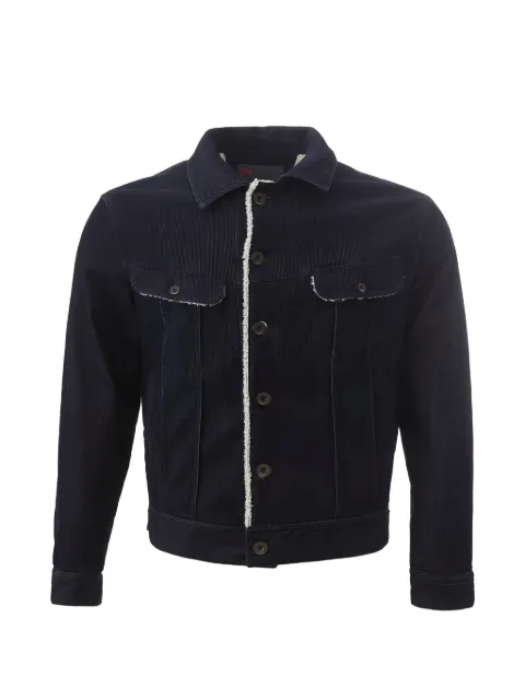 Lardini corduroy sherpa-lined jacket