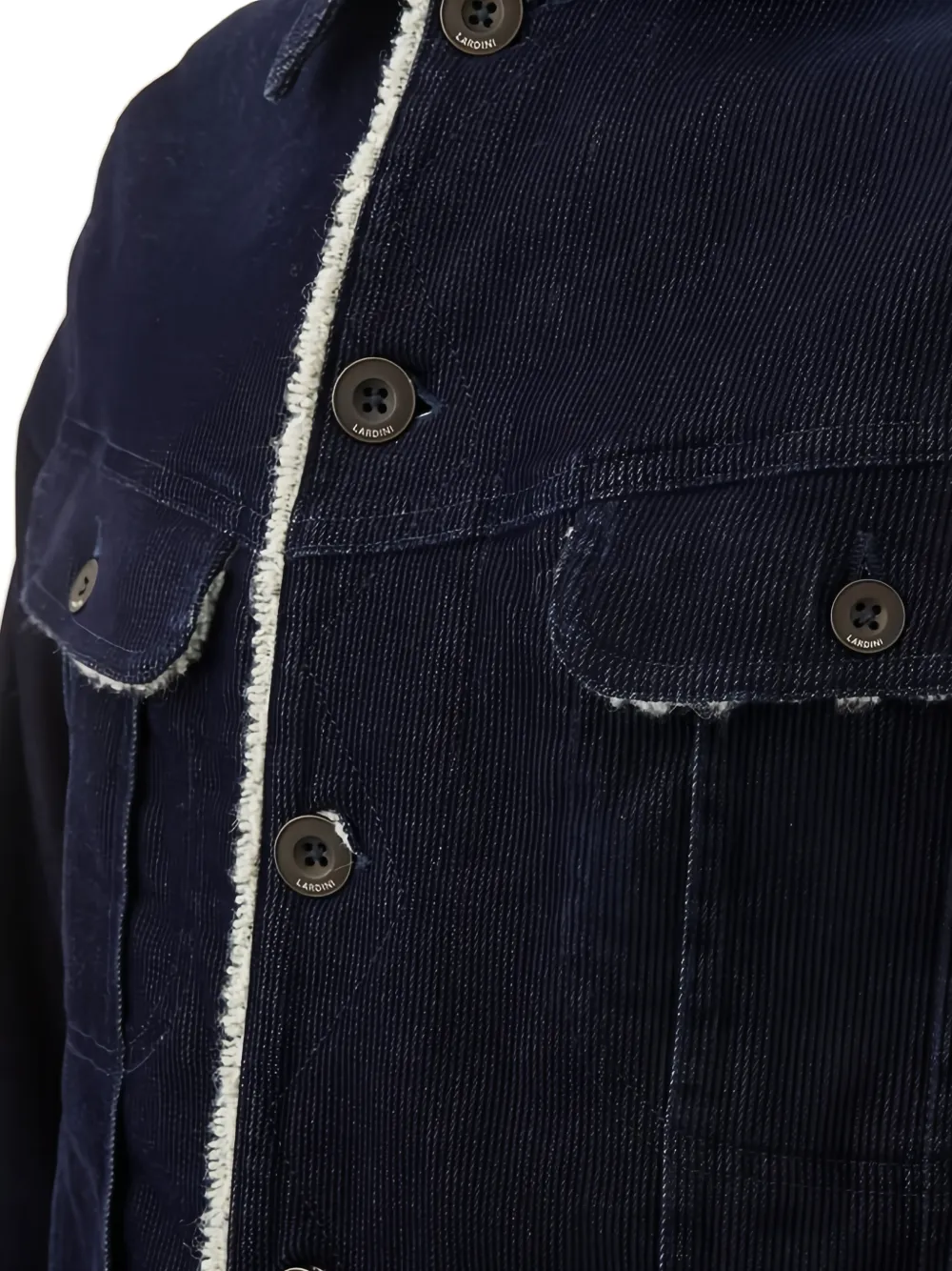 Lardini Ribfluwelen jack Blauw
