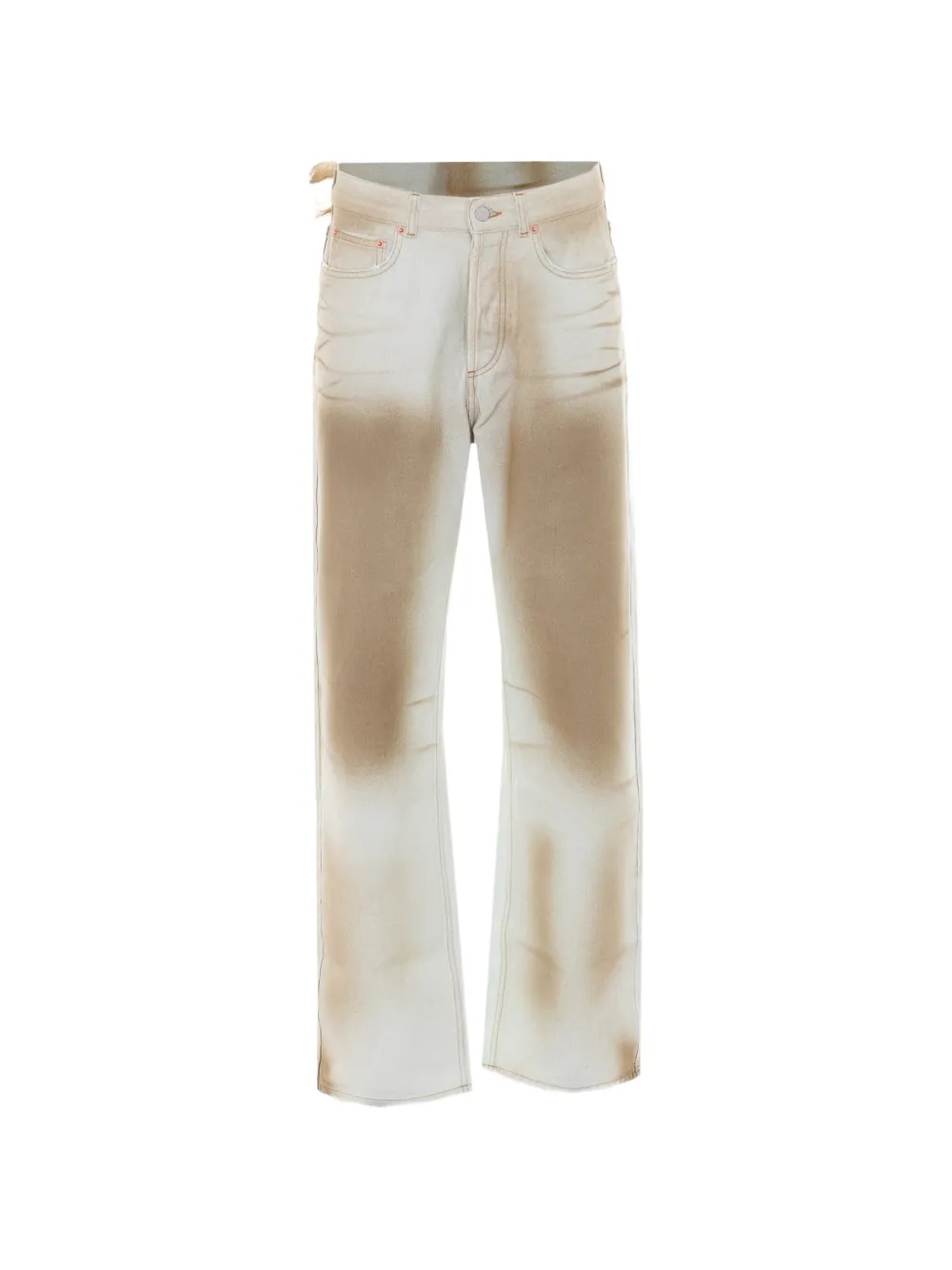 Magliano used-effect loose-fit jeans - Nude