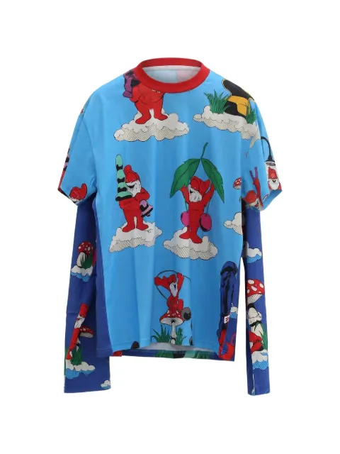 Walter Van Beirendonck graphic-print layered T-shirt