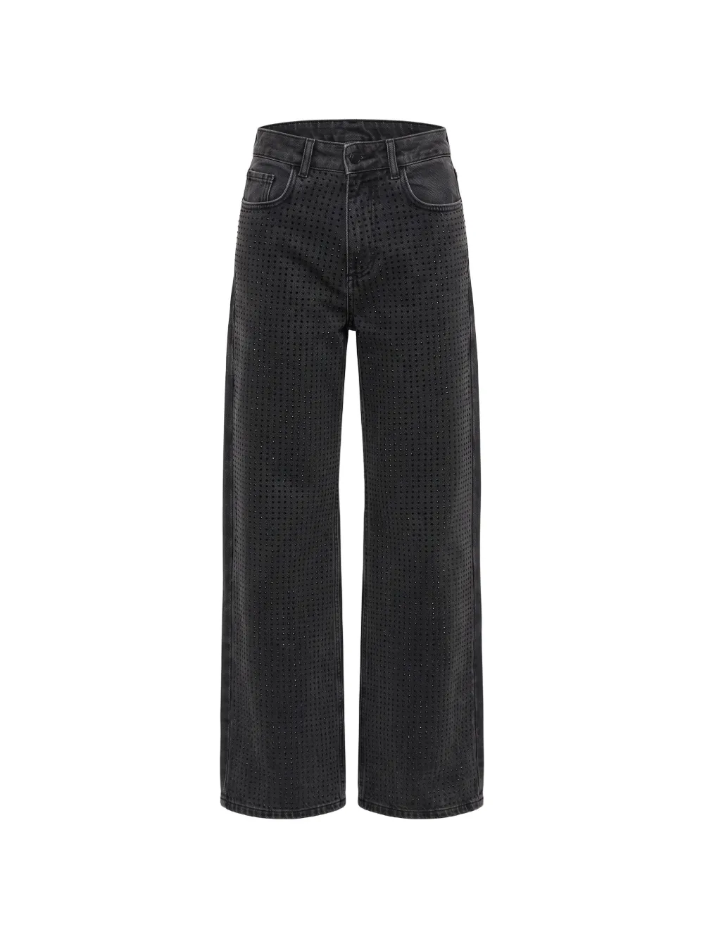 Benetton wide cut embellished jeans - Grigio