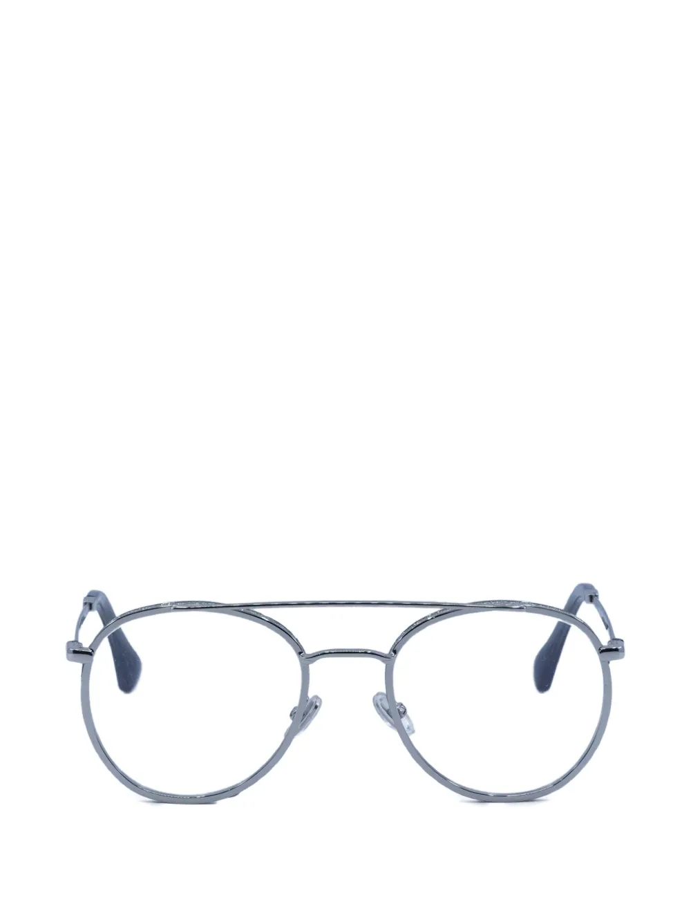 Jimmy Choo double-bridge round-frame glasses - Argento