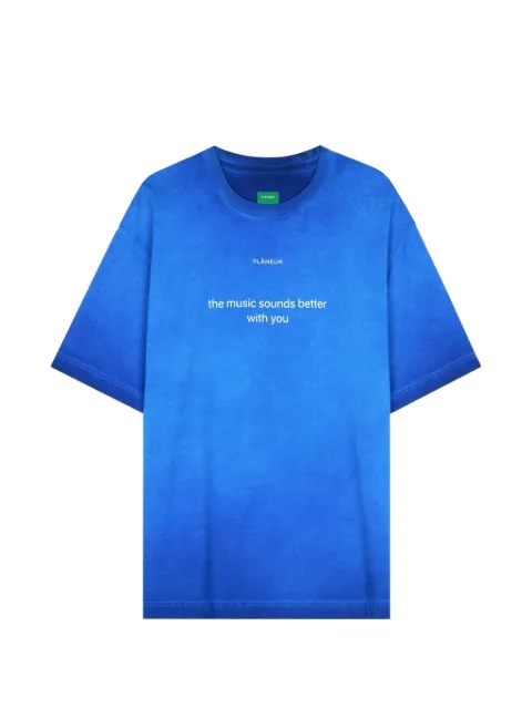 FLÂNEUR logo-print washed T-shirt
