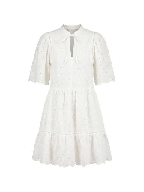 BOSS vestido corto con bordado inglés