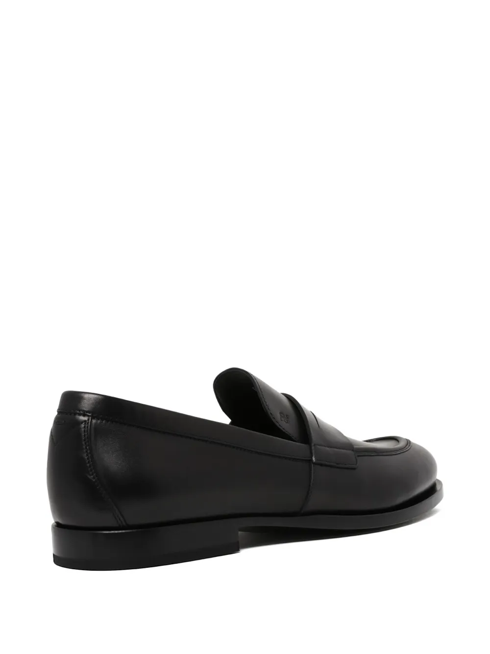 Fabi British penny-slot almond-toe loafers Zwart