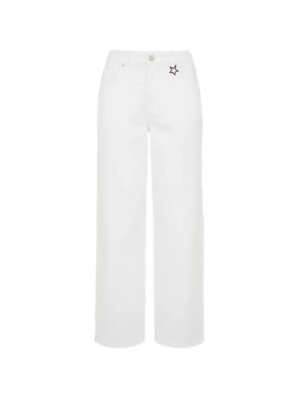 Lorena Antoniazzi star-motif embroidered jeans - Bianco