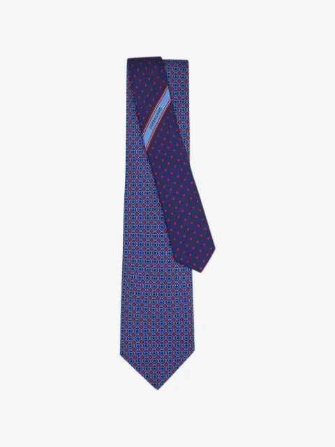 Ferragamo Gancini hearts-print silk tie