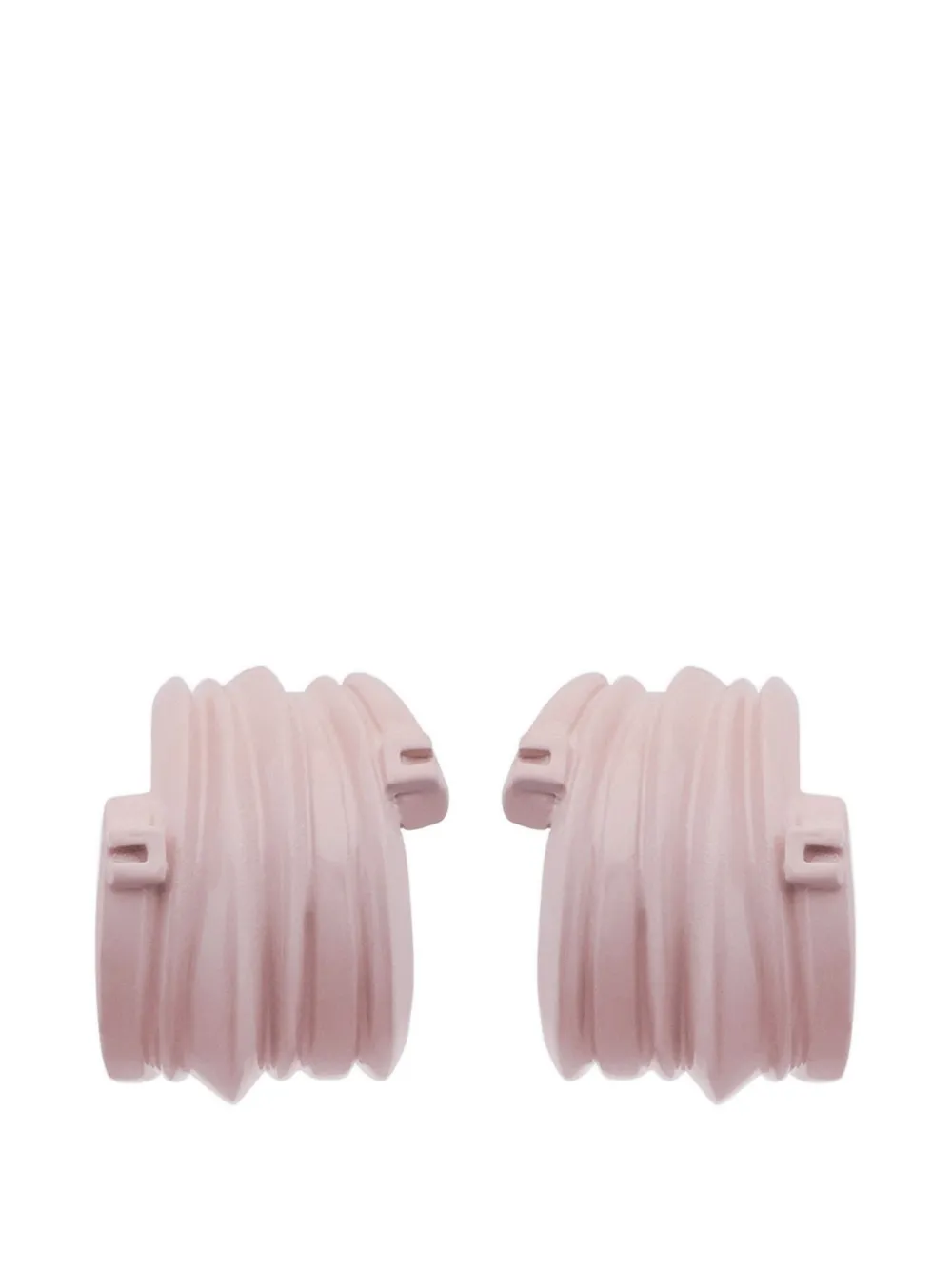 Elisabetta Franchi spiral-design embossed earrings - Rosa