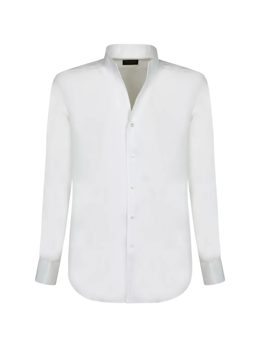 Dell'oglio mandarin-collar slub-texture shirt - Bianco