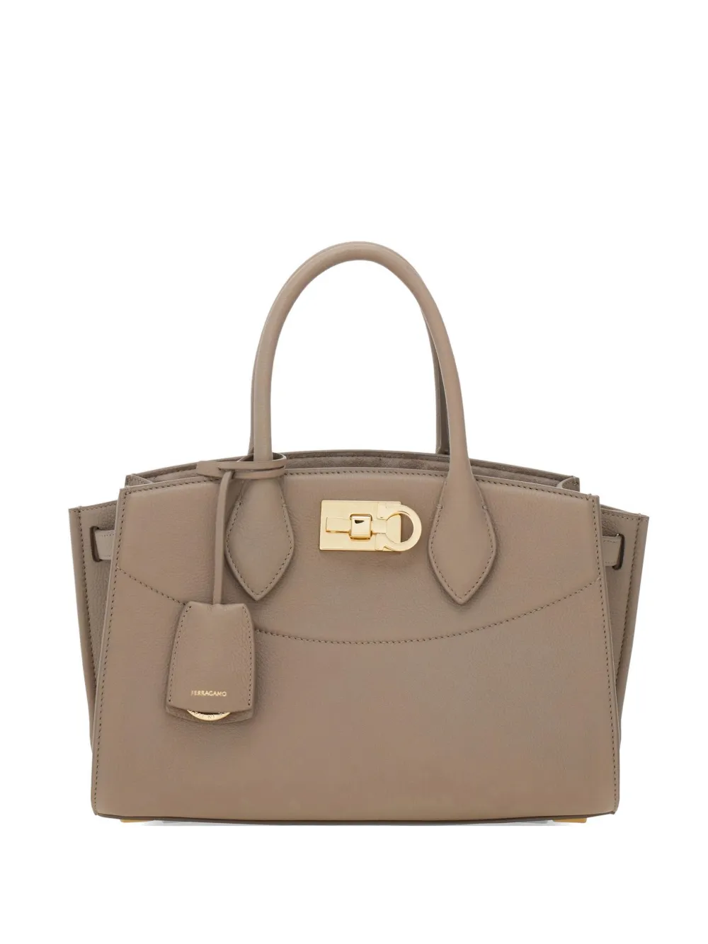 Ferragamo medium Studio Soft hammered leather tote bag - Marrone