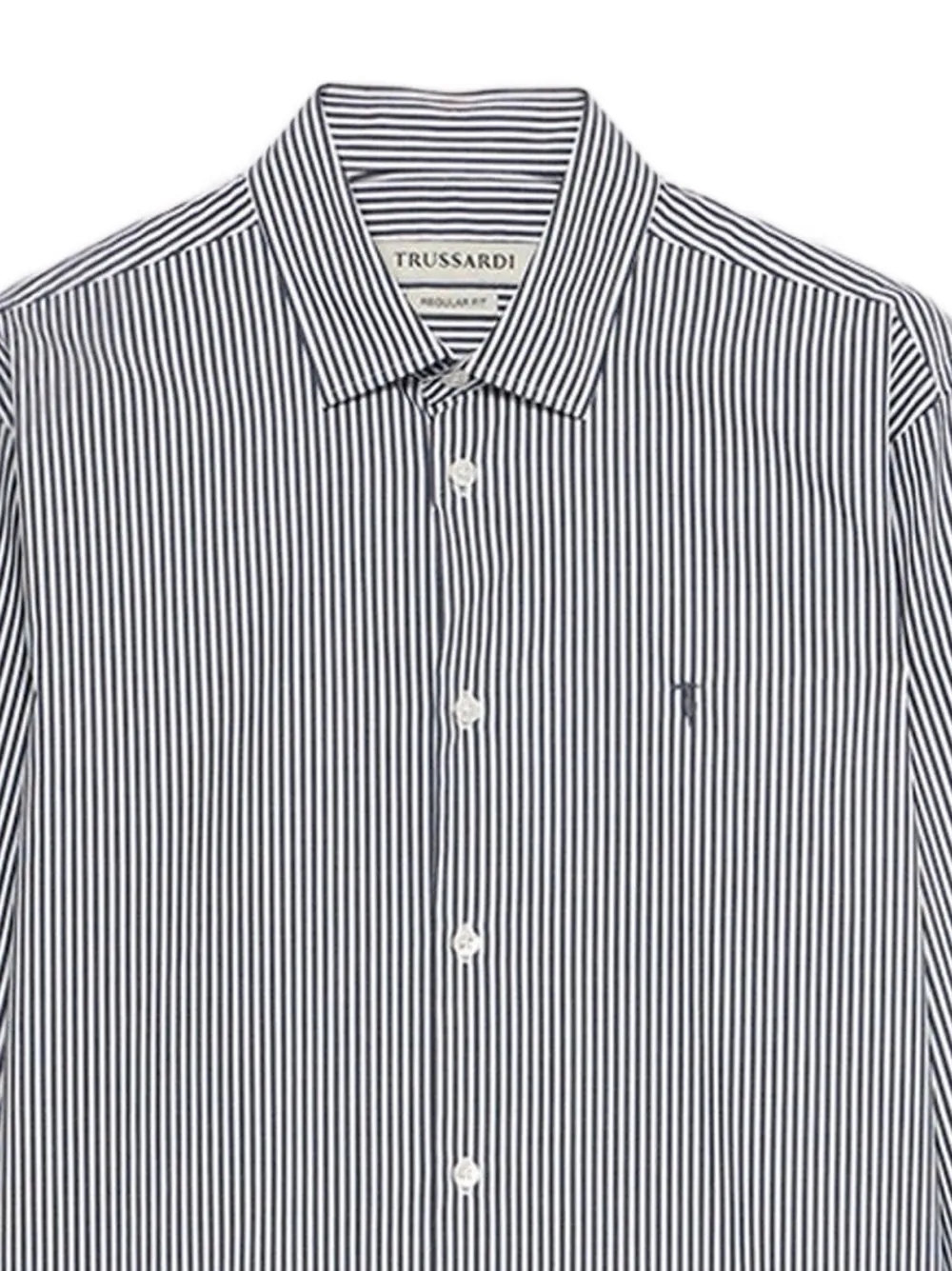 Trussardi Overhemd met gestreept logo-detail Blauw