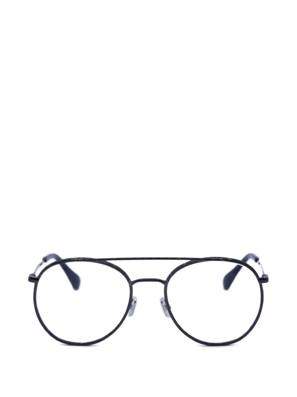 Jimmy Choo round-frame double-bridge glasses - Nero