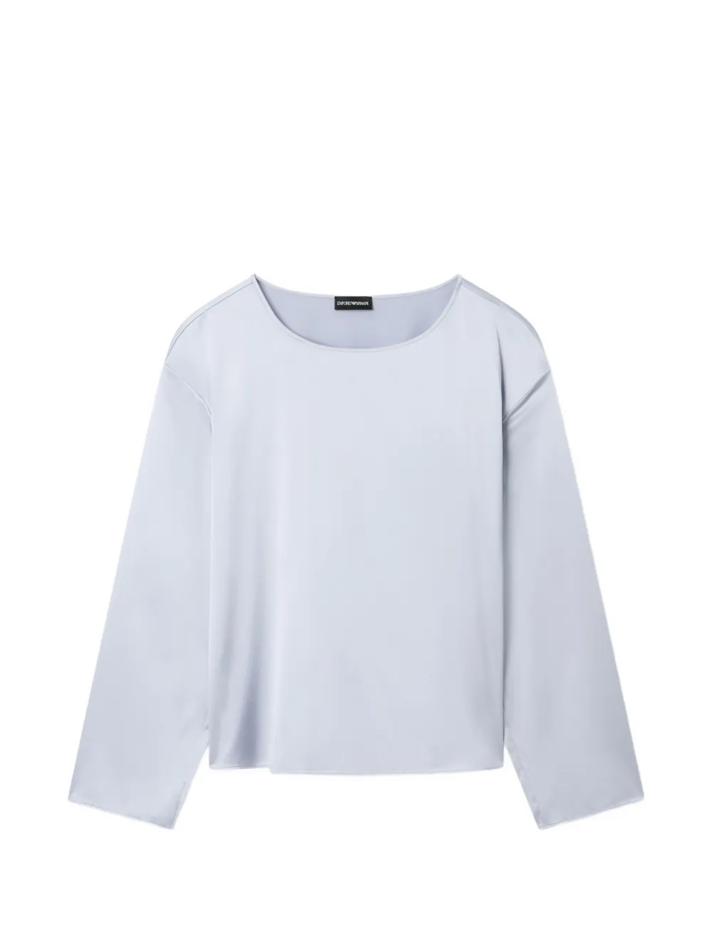 Emporio Armani satin-finish silk top - Blu