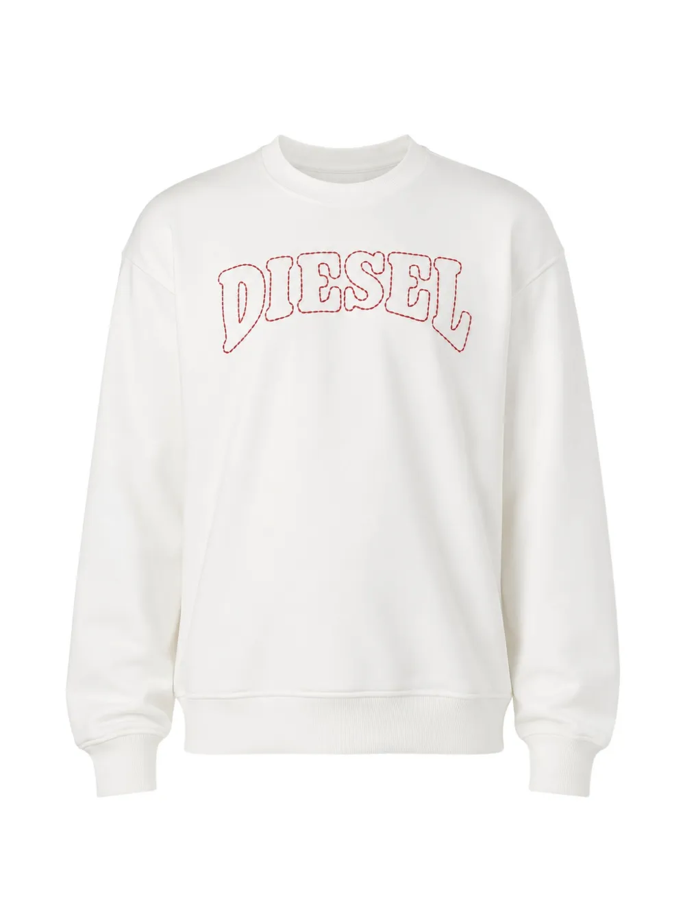 Diesel logo-embroidered crew-neck sweatshirt - Bianco