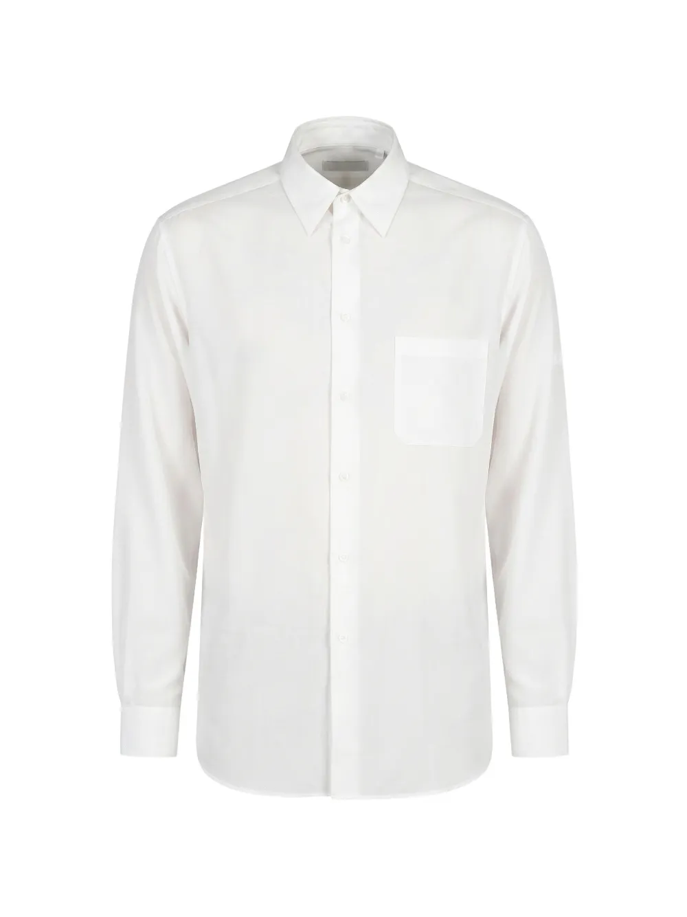 Yohji Yamamoto chest-pocket long-sleeve shirt - White