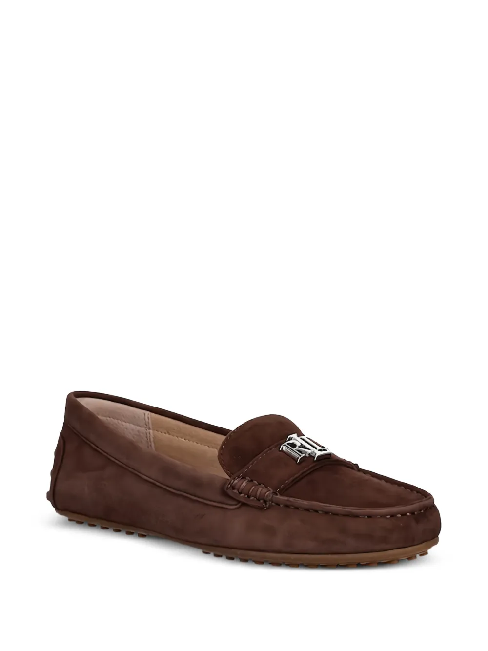 Lauren Ralph Lauren logo-plaque suede loafers Bruin