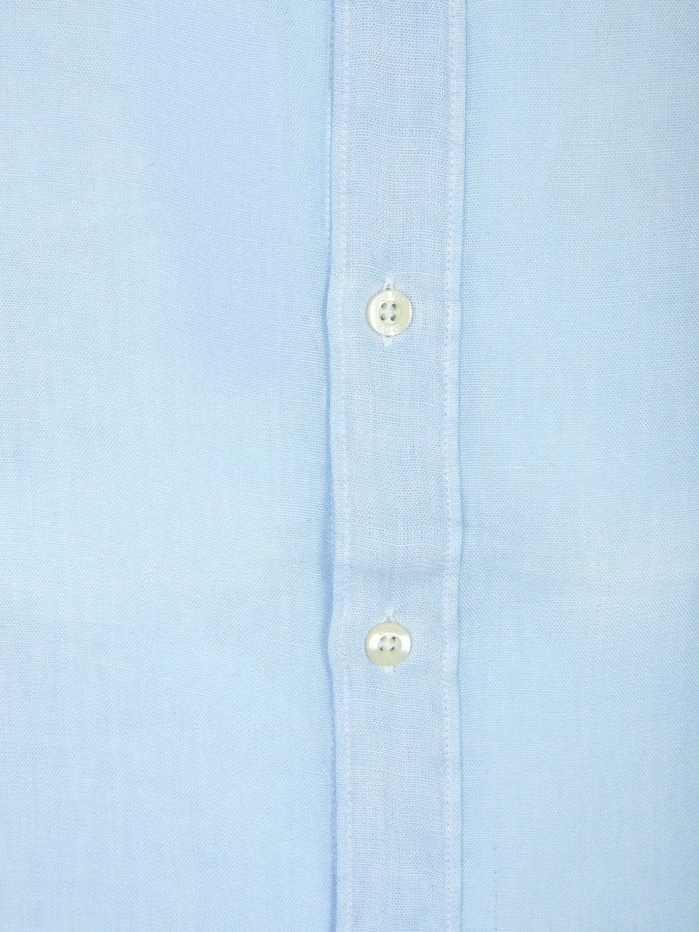  120% Lino Camisa Con Botones - Azul 