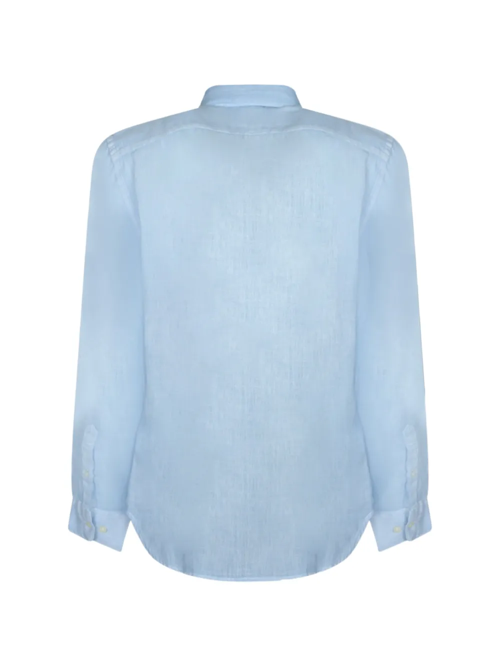  120% Lino Camisa Con Botones - Azul 