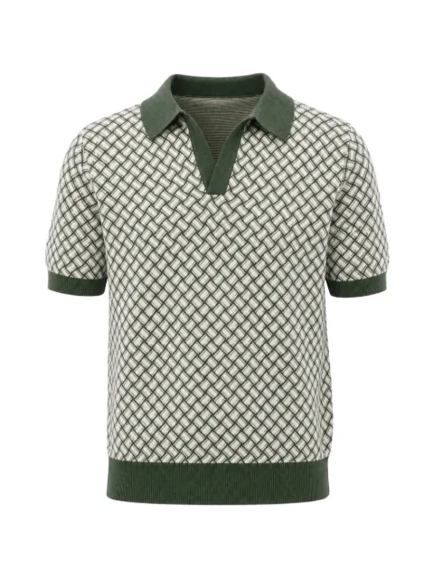 Drumohr Razor geometric-knit short-sleeve T-shirt
