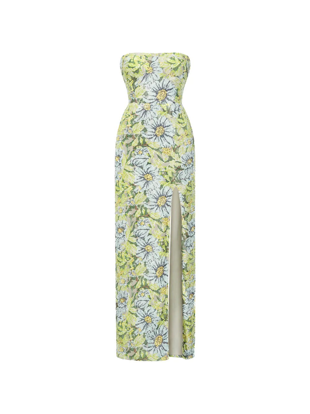 Bronx and Banco Veronica floral-beaded maxi dress - Verde