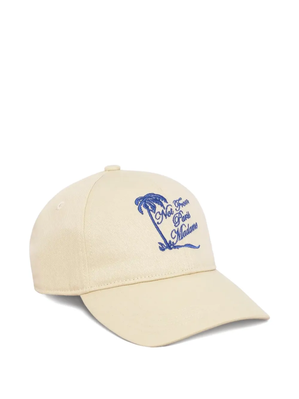 Drôle De Monsieur Pet met geborduurde palmboom en tekst Beige