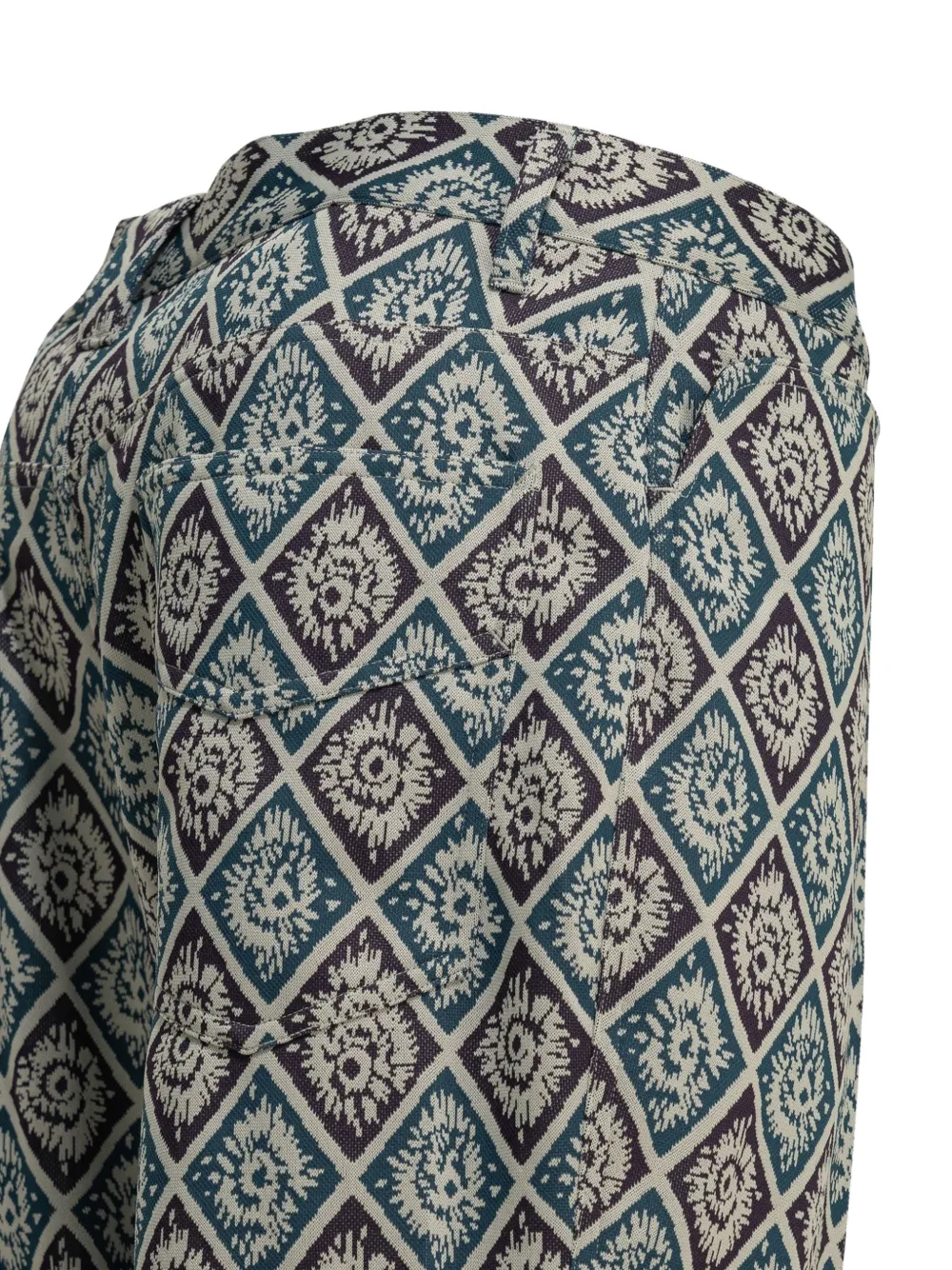 Needles Broek met geometrisch patroon Beige