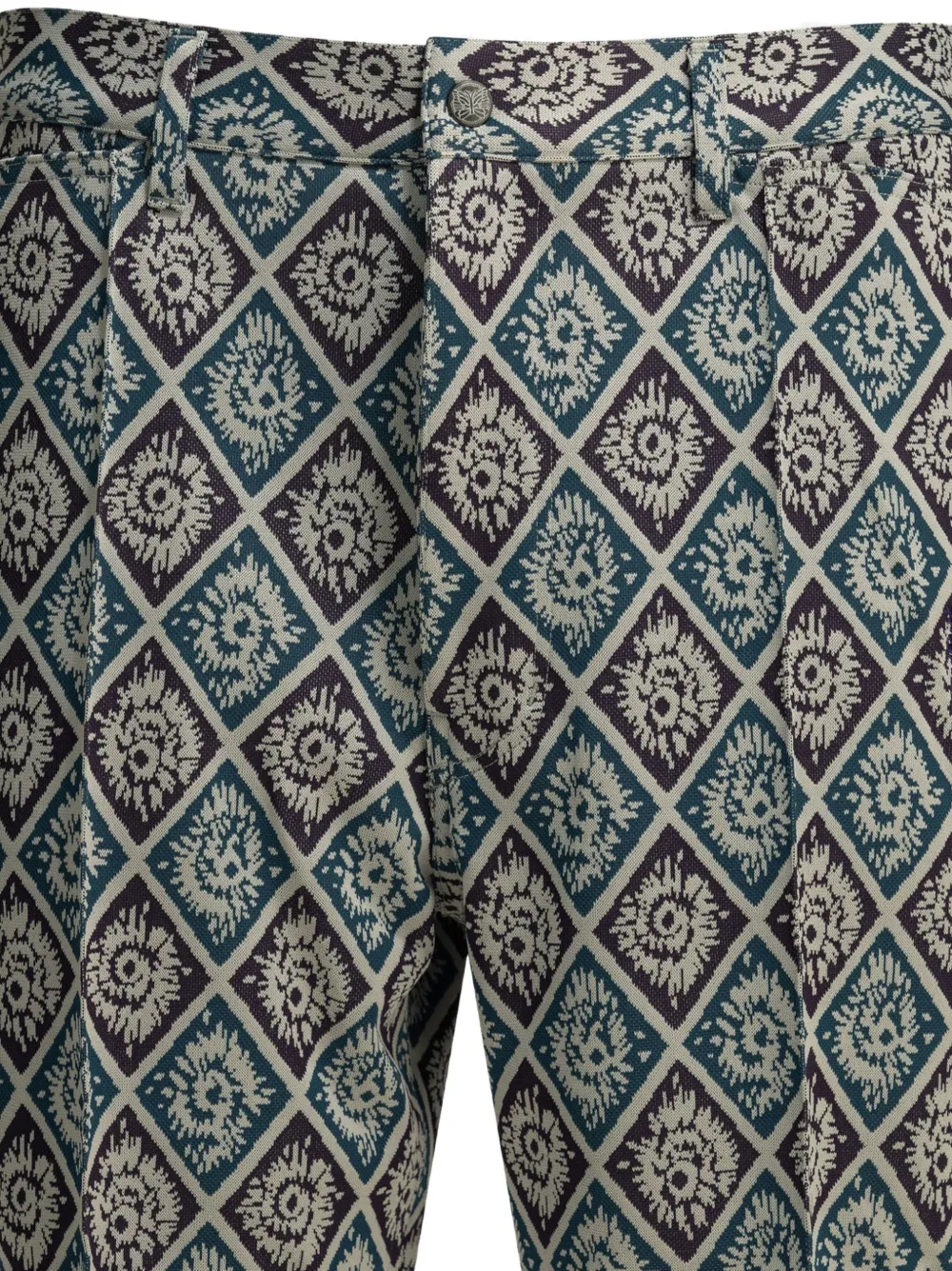Needles Broek met geometrisch patroon Beige