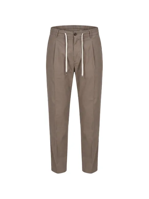 BE ABLE pleated drawstring cropped tailored trousers