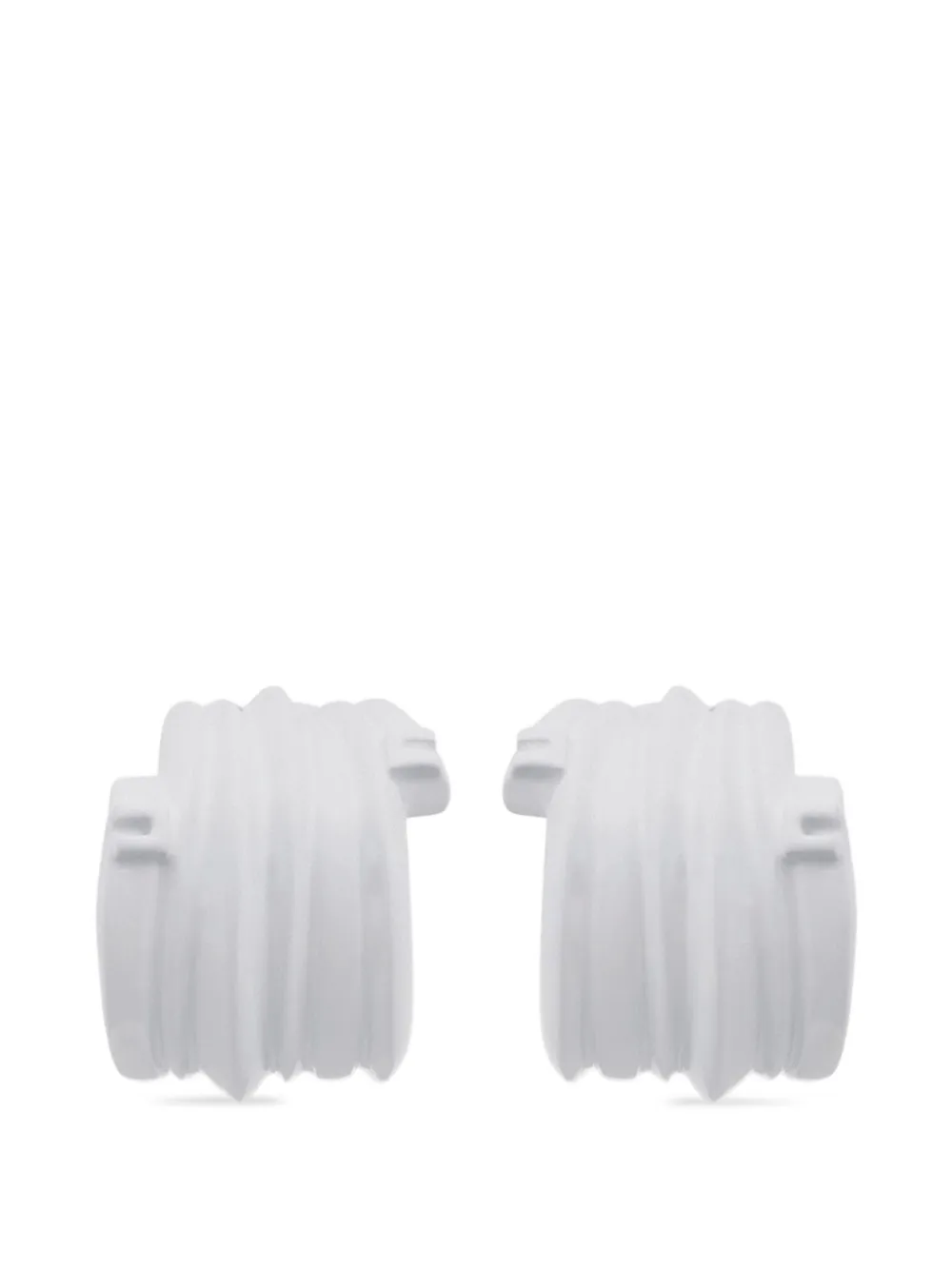 Elisabetta Franchi spiral pyramid-embossed earrings - Bianco