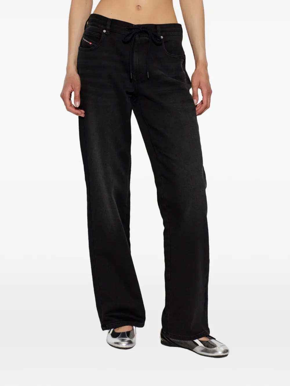 Diesel Meel Jogg jeans met trekkoord Zwart