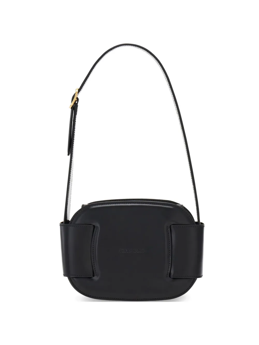 Ferragamo embossed-logo contrast-stitch mini bag - Nero