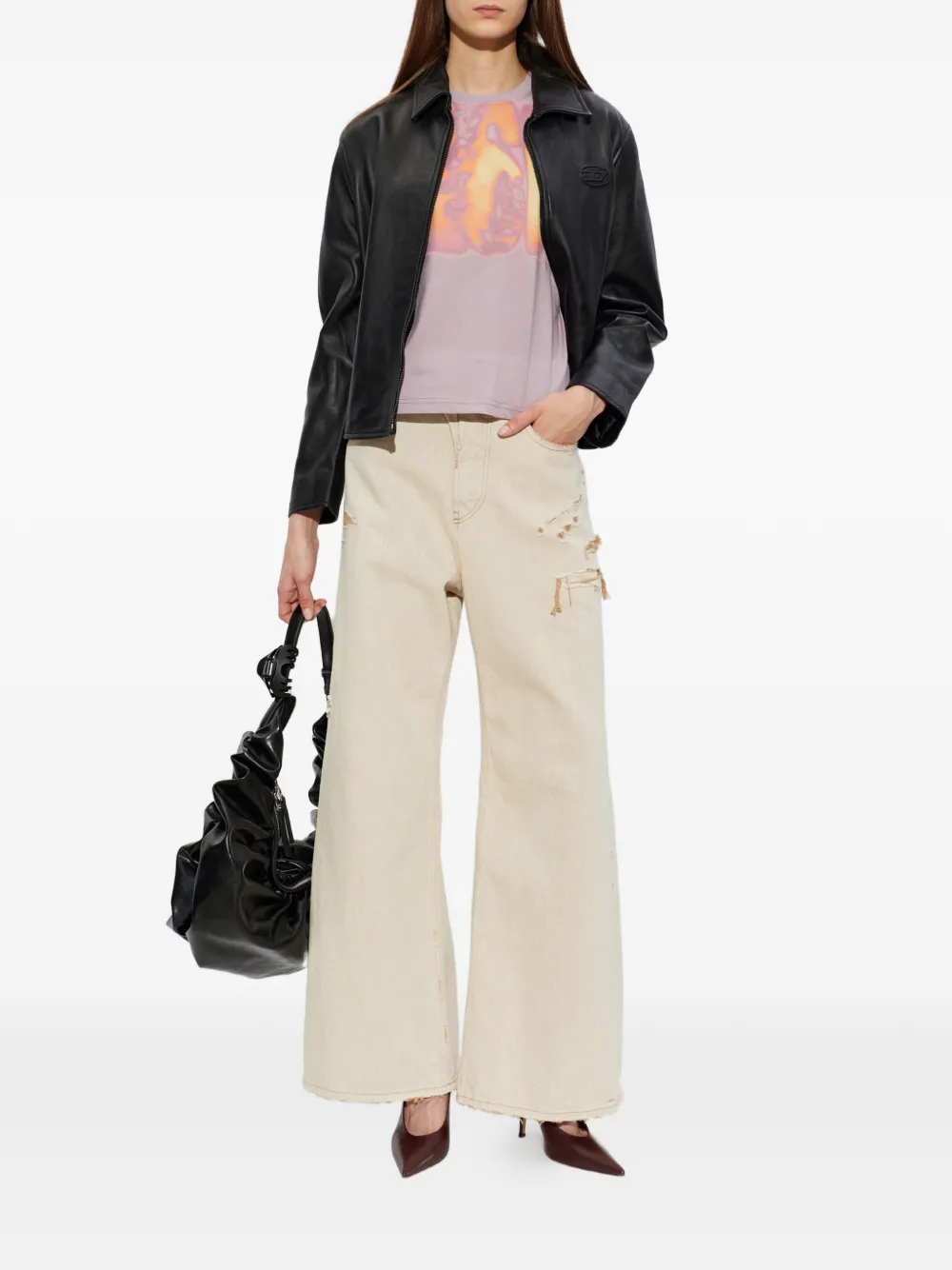 Diesel 1996 D-SIRE-YU gerafede jeans Beige