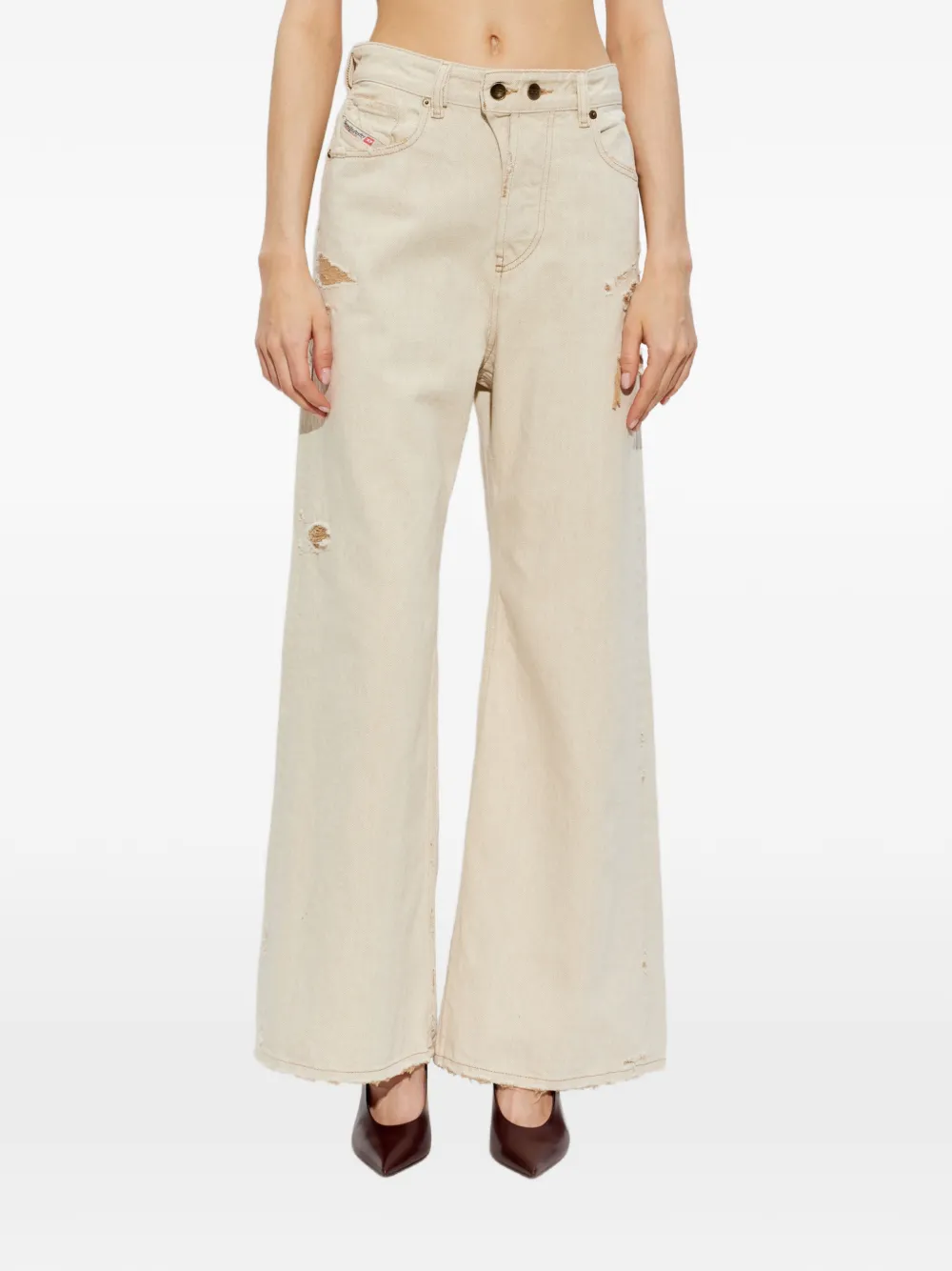 Diesel 1996 D-SIRE-YU gerafede jeans Beige