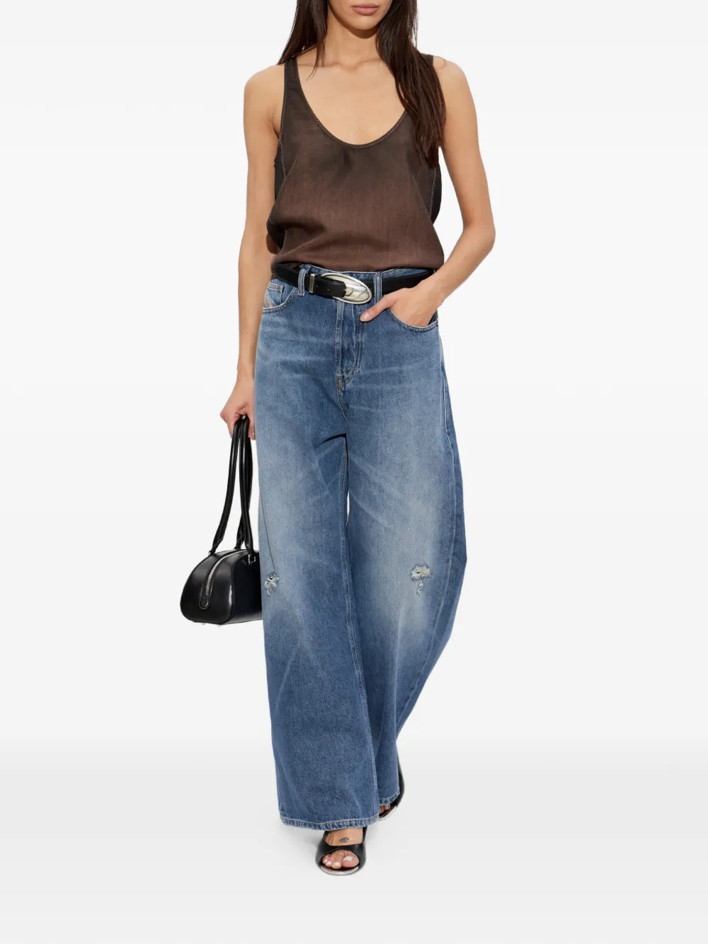 Diesel 1996 D-Sire gerafelde jeans Blauw