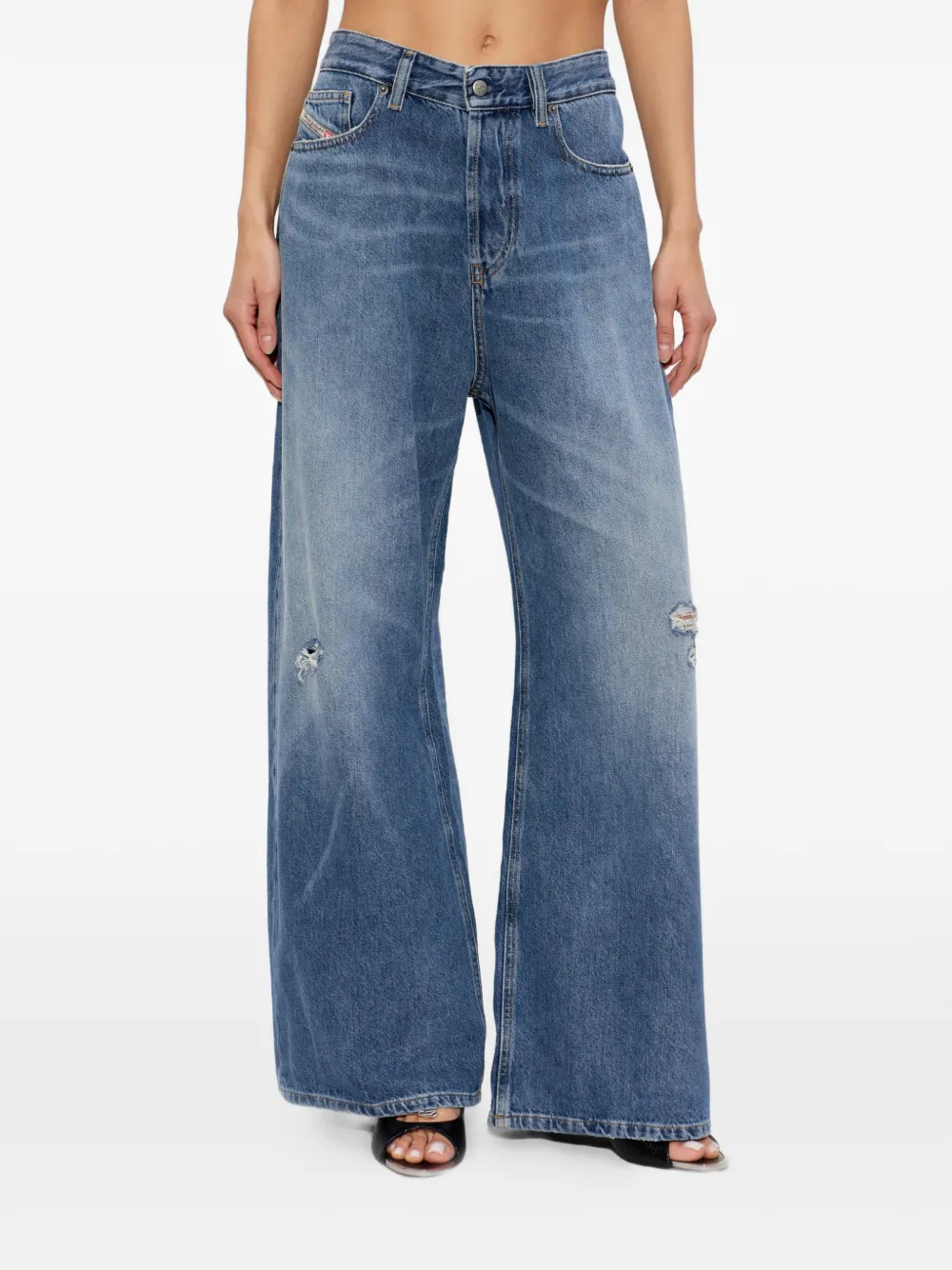 Diesel 1996 D-Sire gerafelde jeans Blauw