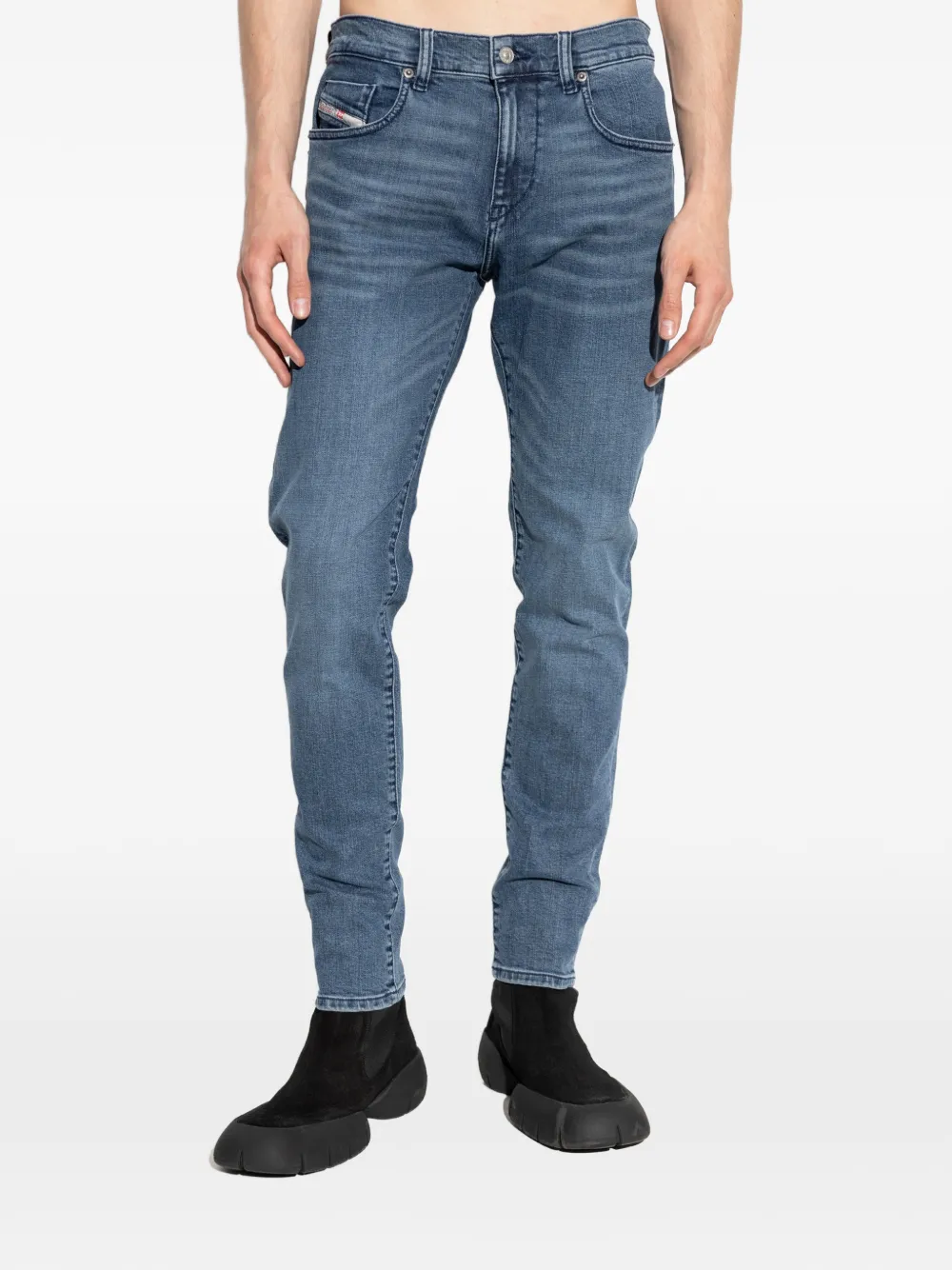 Diesel 2019 D-Strukt whisker jeans Blauw